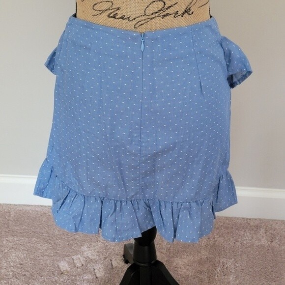 Tularosa ruffle denim like skirt - Picture 3 of 5